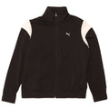 PUMA Damen-Trainingsanzug-Top-Jacke UK 14 Mittelschwarzes Colourblock-Polyester
