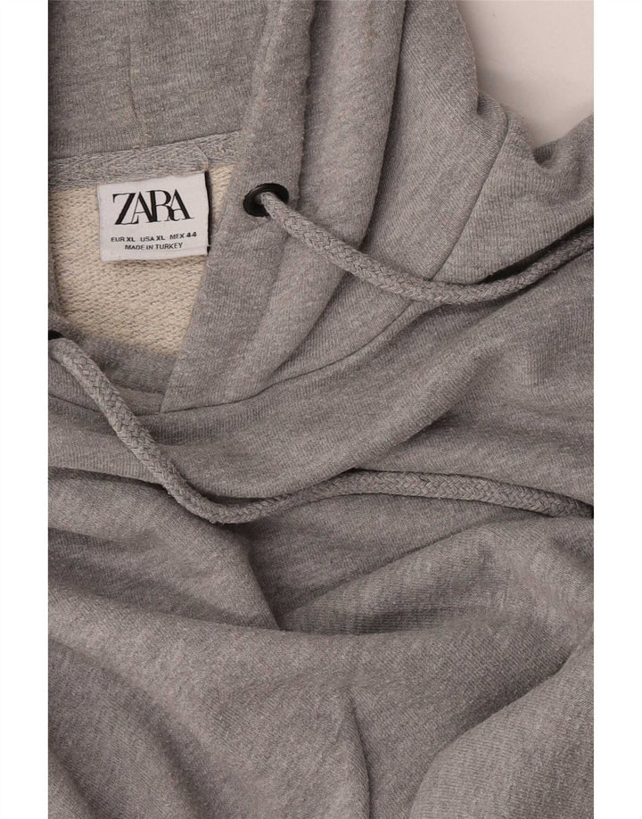 Maglia con cappuccio Zara da uomo XL grigia