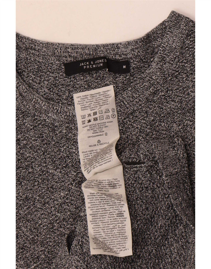 Jack & Jones Haut à Manches Longues Homme Gris Moyen Moucheté Coton
