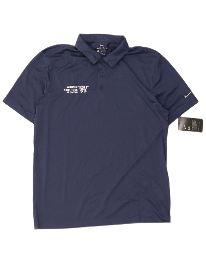 Polo Nike da uomo Dri Fit in poliestere medio blu navy