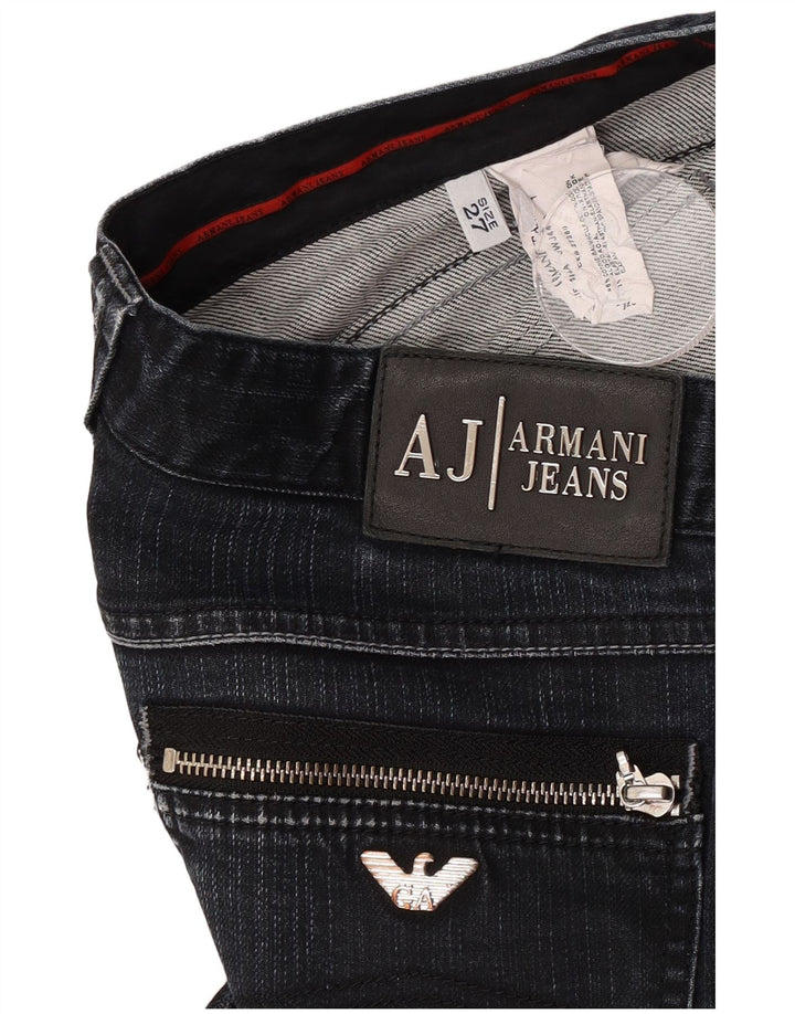 Armani Womens Slim Jeans  W27 L28 Navy Blue Cotton