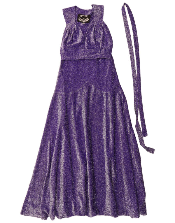 Vintage Womens Sleeveless Maxi Dress IT 42 Medium Purple