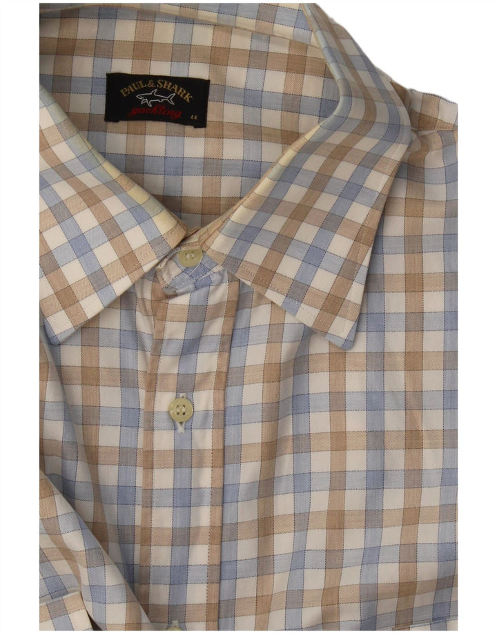 Camicia da uomo Paul & Shark taglia 44 XL a quadretti multicolore
