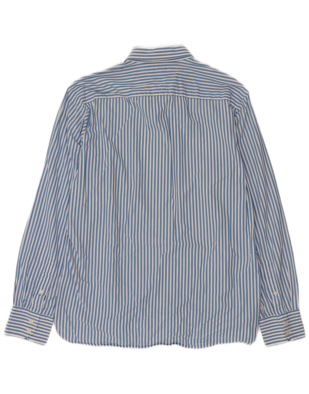 TOMMY HILFIGER Mens Shirt Large Blue Striped Cotton