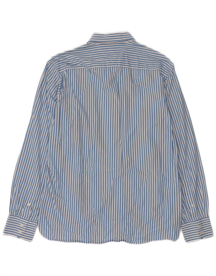TOMMY HILFIGER Mens Shirt Large Blue Striped Cotton