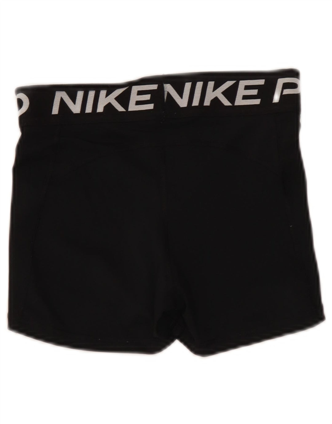 Nike Womens Dri Fit Graphic Sport Shorts UK 8 Small Black Polyester