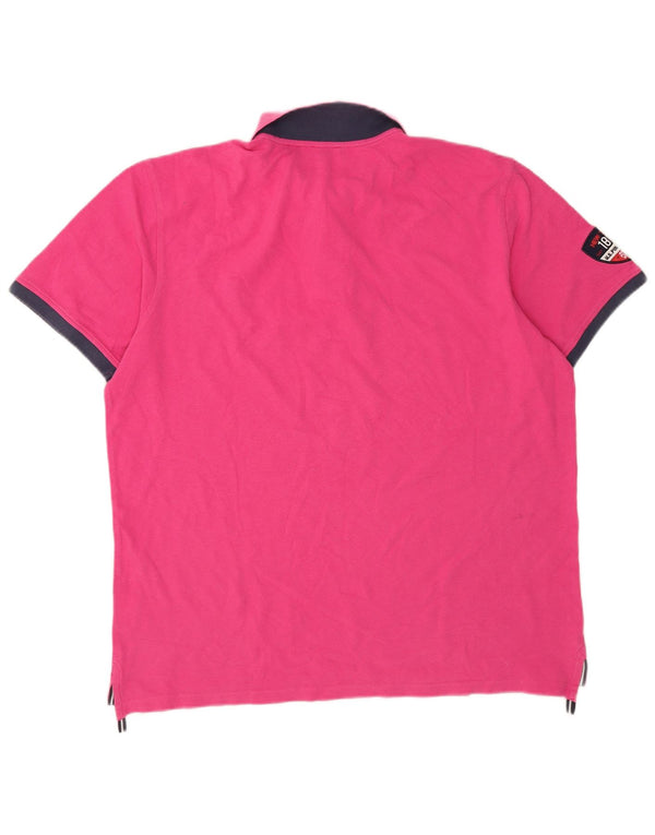 U.S. Polo Assn. Mens Shirt 2XL Pink Colourblock Cotton