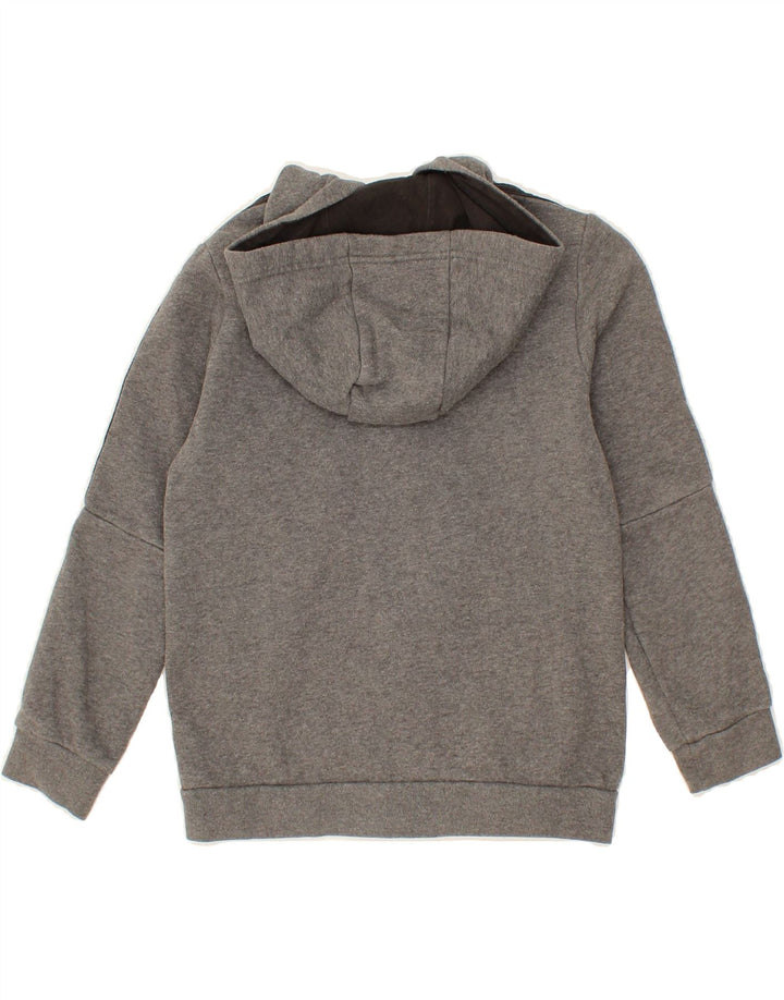 ADIDAS Boys Zip Hoodie Sweater 9-10 Years Grey Cotton Vintage Adidas and Second-Hand Adidas from Messina Hembry 