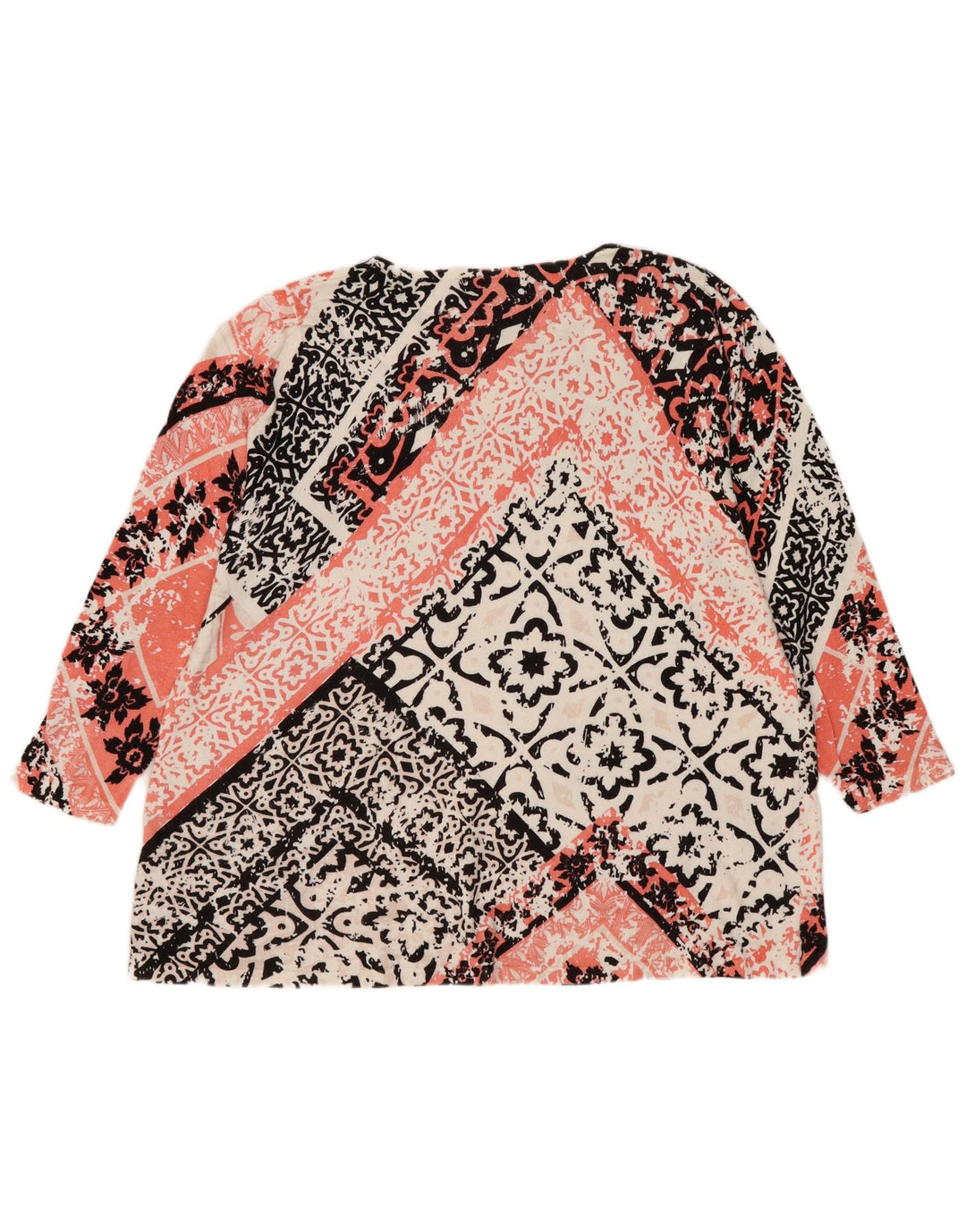 Marks & Spencer Dame Top 3/4 ærmer UK 14 Large Multicolored Floral