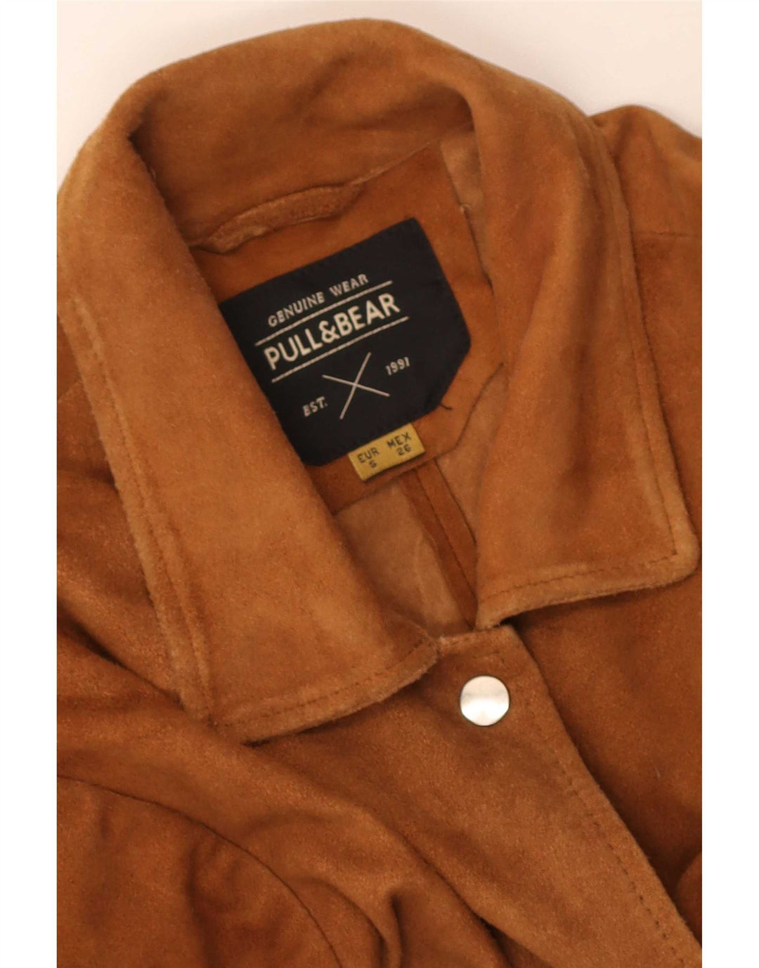 Jachetă de piele intoarsa pentru femei Pull & Bear UK 10 Small Beige