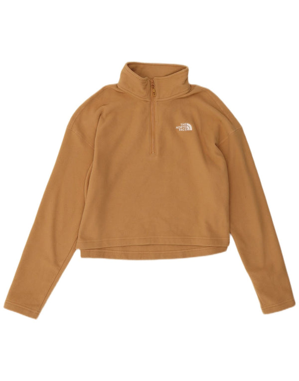 Maglione in pile da donna con collo corto e zip The North Face UK 18 XL Poliestere beige
