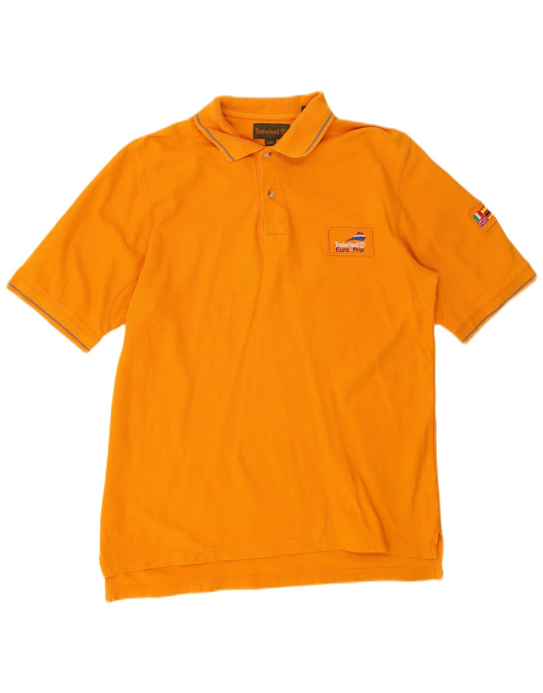 TIMBERLAND Mens Polo Shirt Medium Orange Cotton