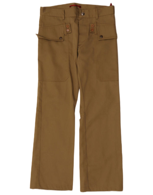 David Mayer Dame Bootcut Cargo Trousers IT 46 Large W31 L29 Khaki