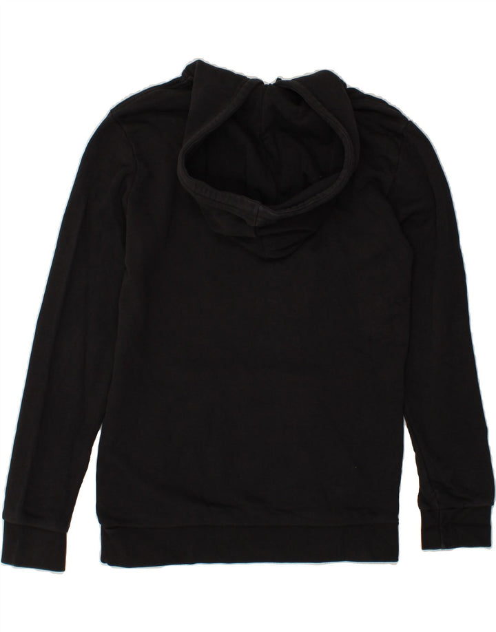 ADIDAS Mens Graphic Hoodie Jumper Small Black Vintage Adidas and Second-Hand Adidas from Messina Hembry 