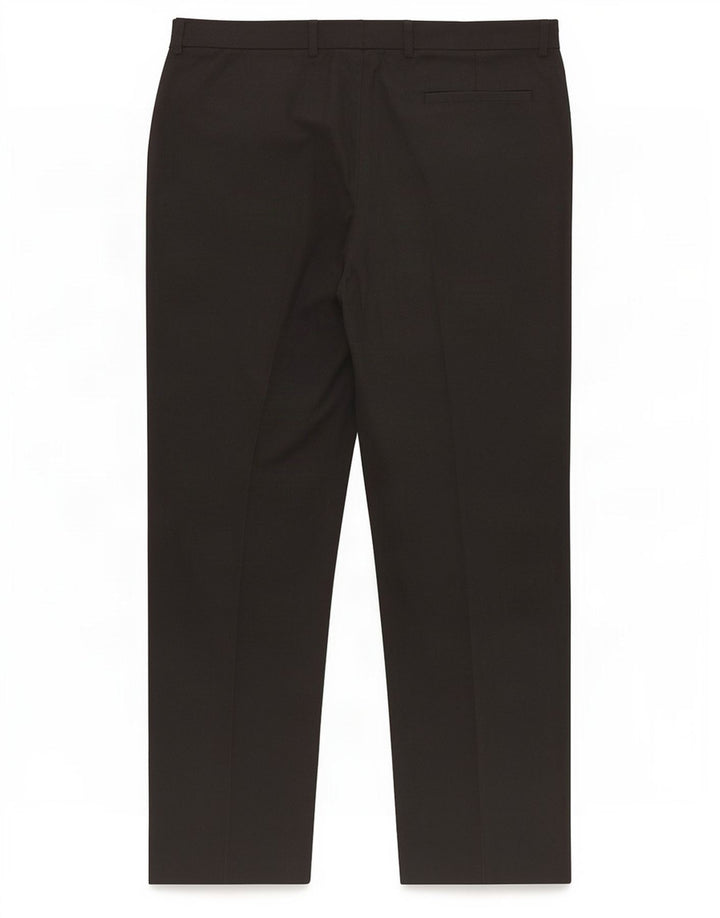 Calça masculina de terno reto sob medida Marks & Spencer W38 L31 poliéster cinza
