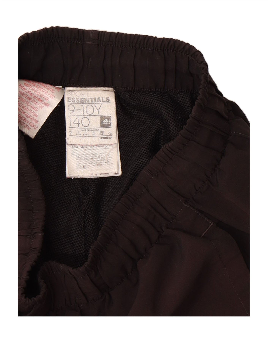 ADIDAS Boys Climalite Sport Shorts 9-10 Years Black Polyester Vintage Adidas and Second-Hand Adidas from Messina Hembry 