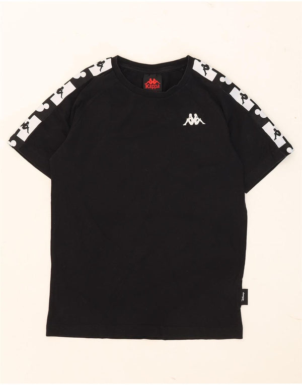 Kappa Herren-T-Shirt mit Grafik, XS, Schwarz, Colourblock-Baumwolle