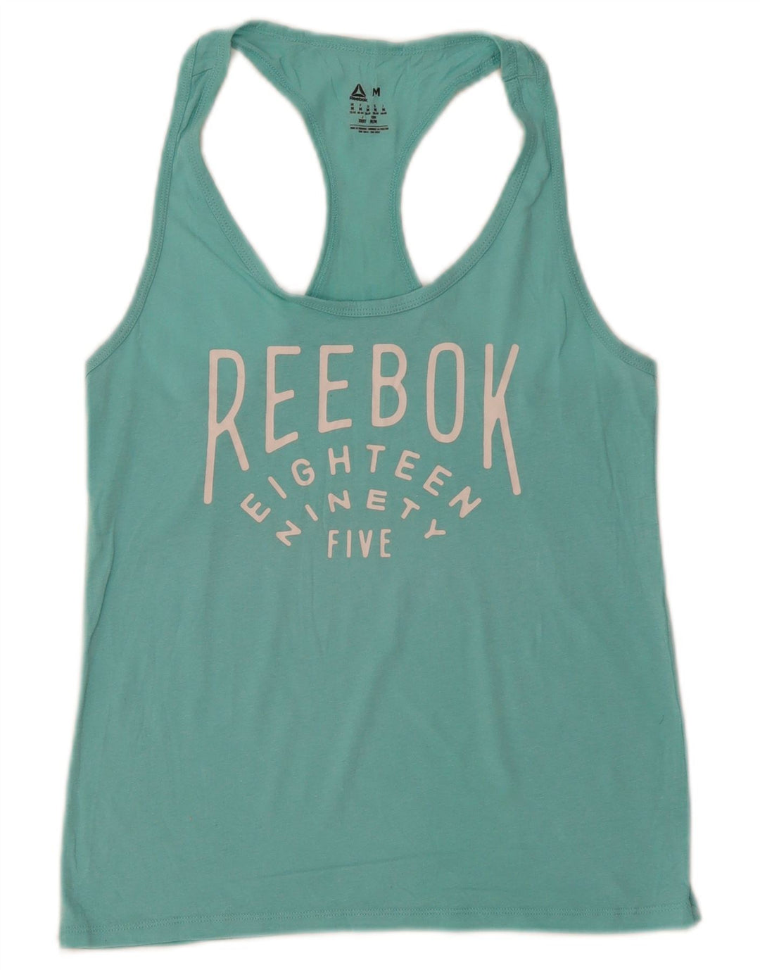 Reebok Womens Graphic Vest Top UK 12/14 Medium Turquoise