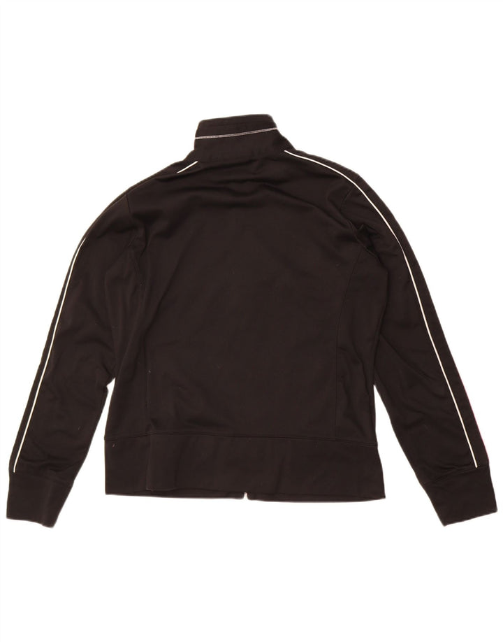 Champion Womens Heritage Fit Tracksuit Top Jacket UK 14 Medium Black