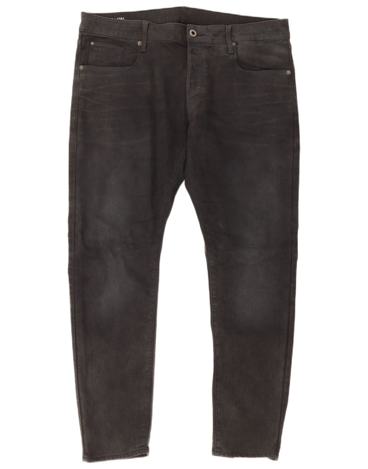 G-Star Mens 3301 Slim Jeans W40 L32 Grey Cotton