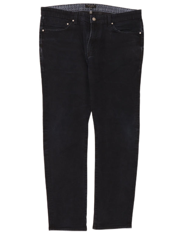 Blugi slim pentru bărbați Ted Baker W36 L32 bumbac bleumarin