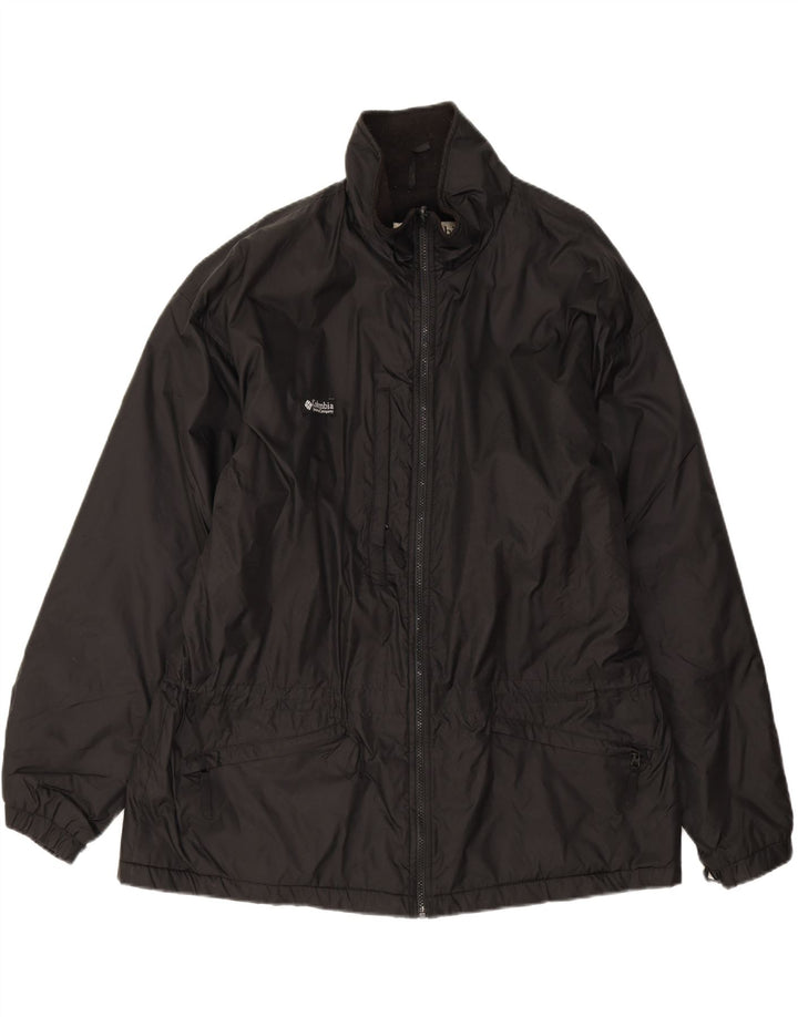COLUMBIA Mens Windbreaker Jacket UK 42 XL Black Nylon Vintage Columbia and Second-Hand Columbia from Messina Hembry 