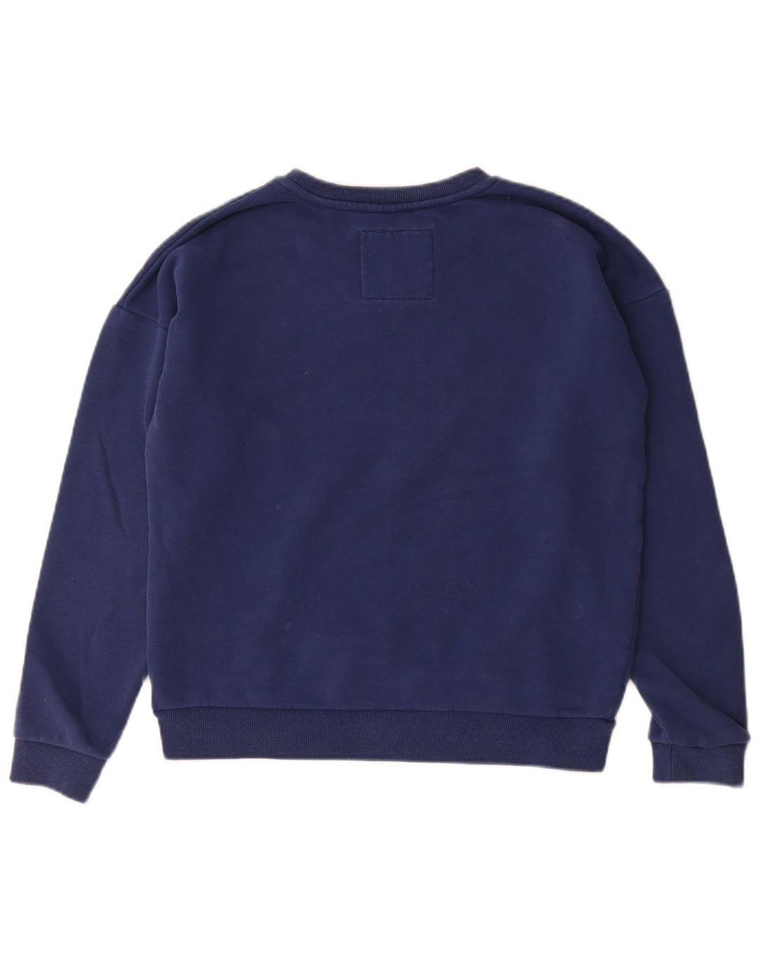 Felpa oversize con grafica da donna Superdry, maglione UK 12, medio, blu navy