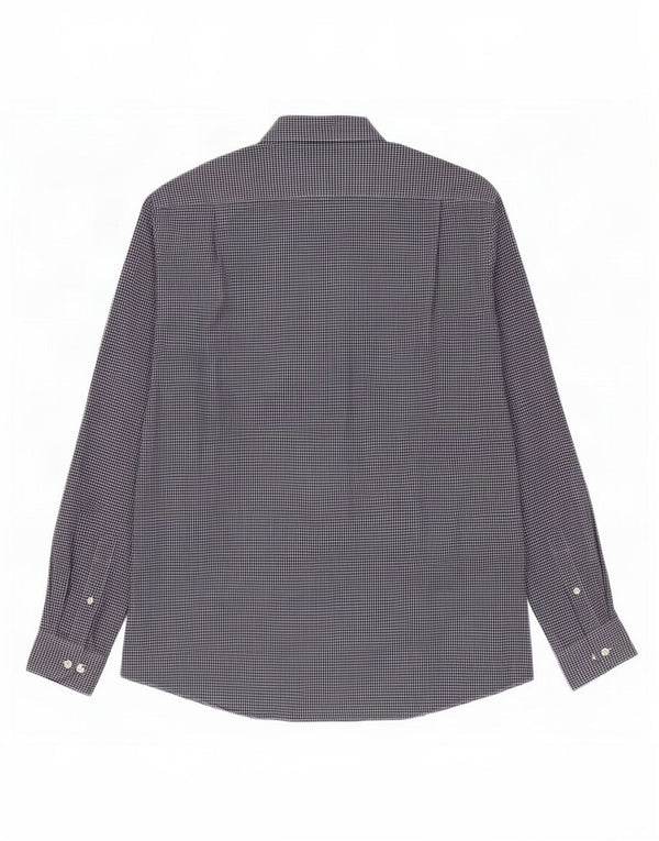 Tommy Hilfiger Mens Slim Fit Shirt Size 16 1/2 Large Navy Blue Gingham