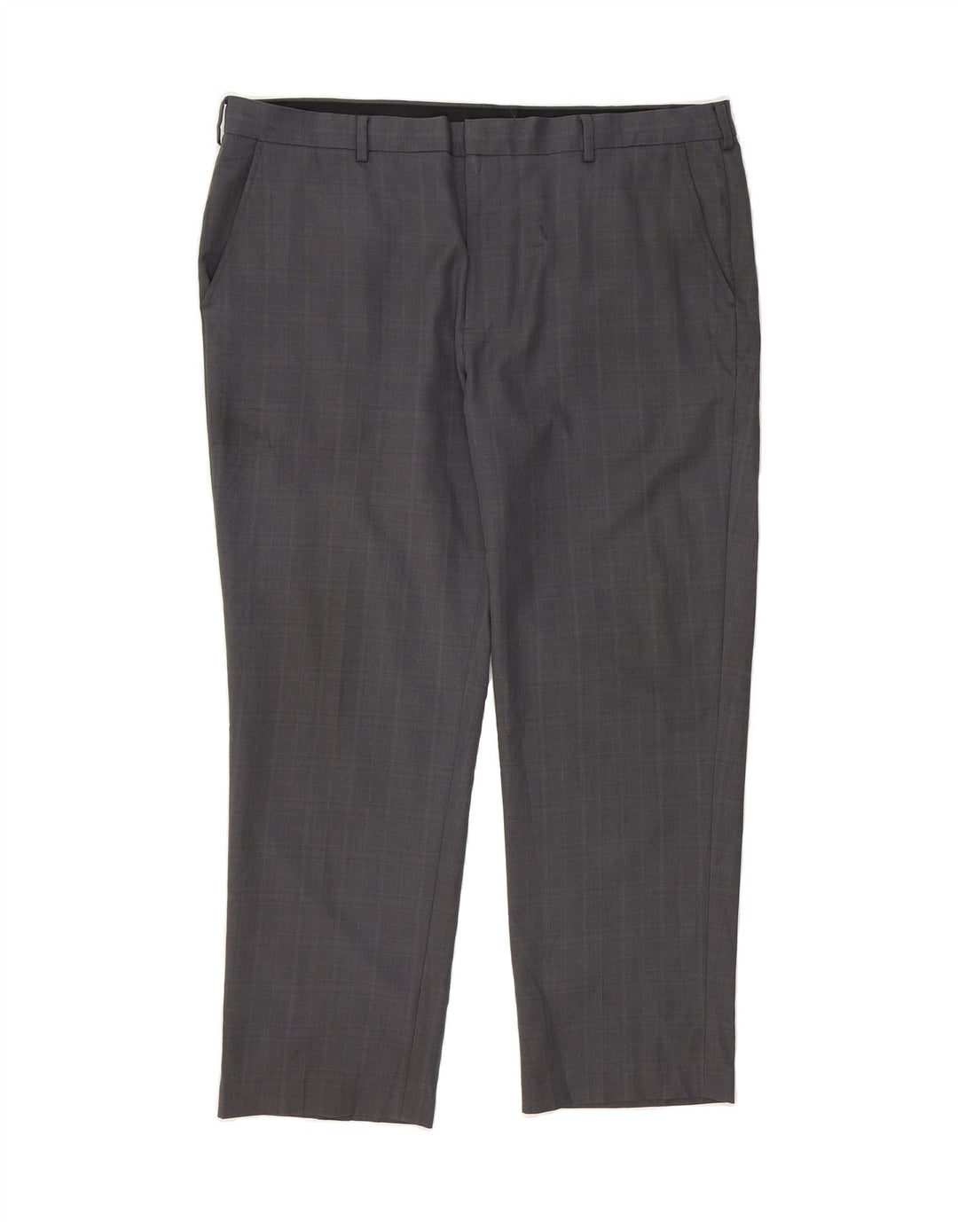 IZOD Mens Straight Chino Trousers W42 L30 Grey Check Polyester Vintage Izod and Second-Hand Izod from Messina Hembry 