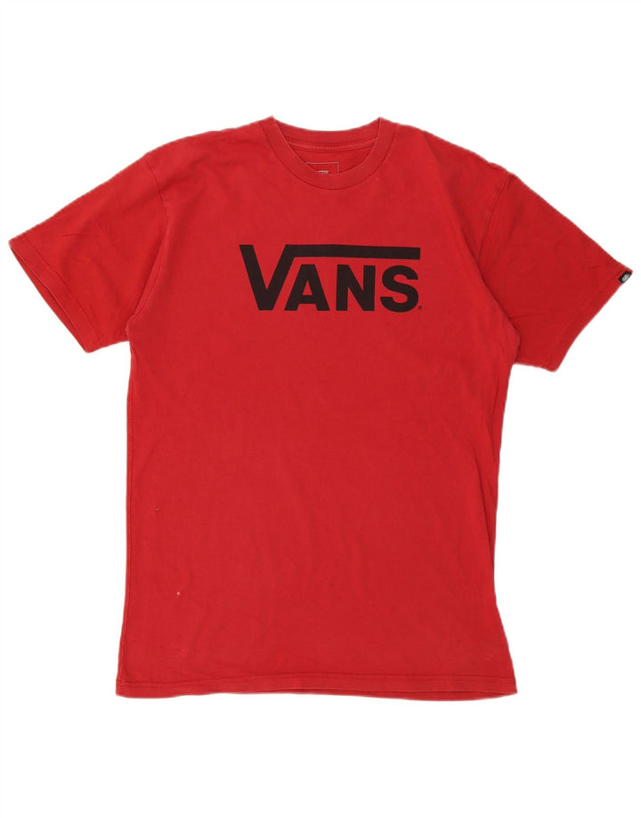 Vans Mens Classic Fit Graphic T-Shirt Top Medium Red Cotton