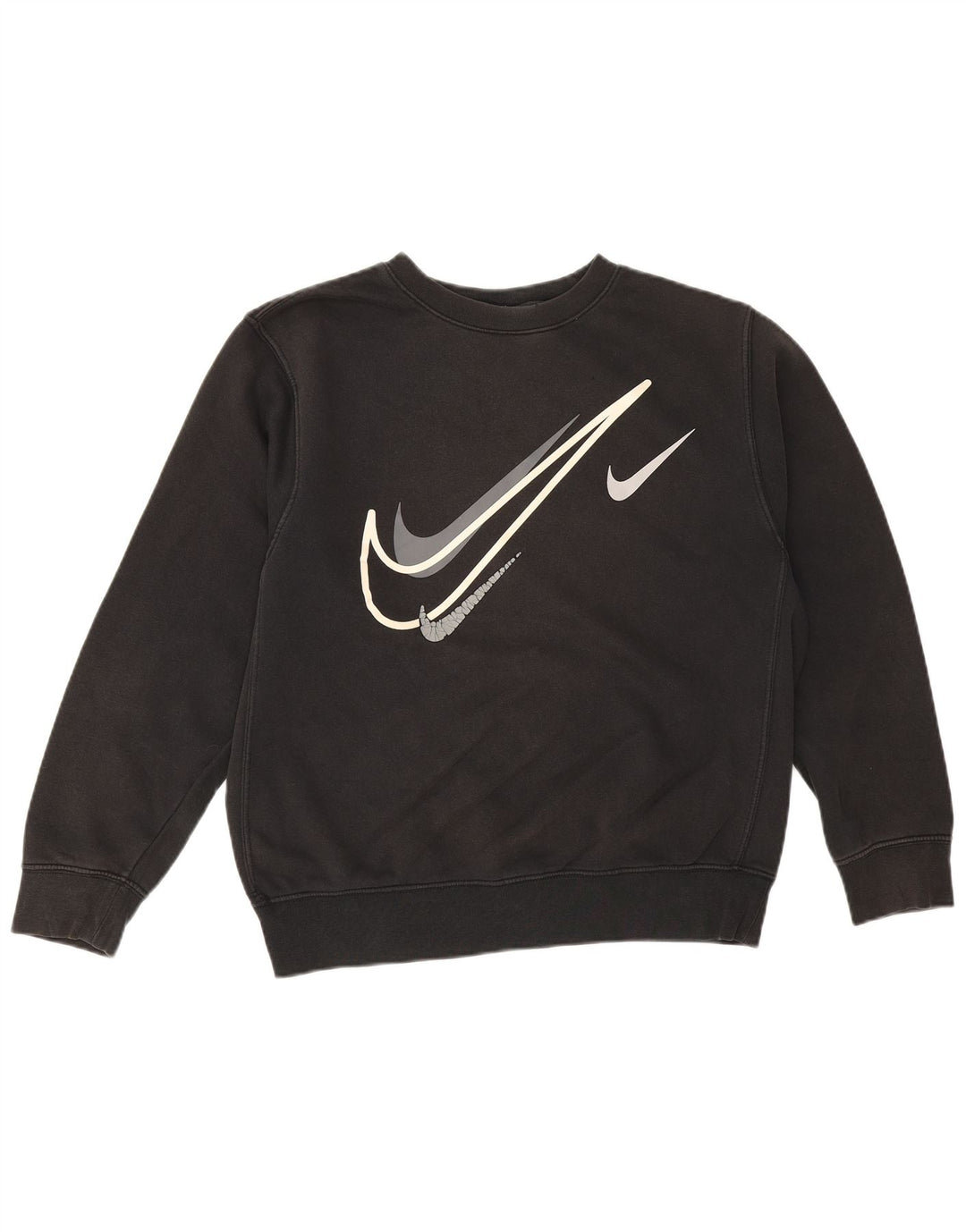 Męski sweter z grafiką Nike, mały, czarny, bawełniany