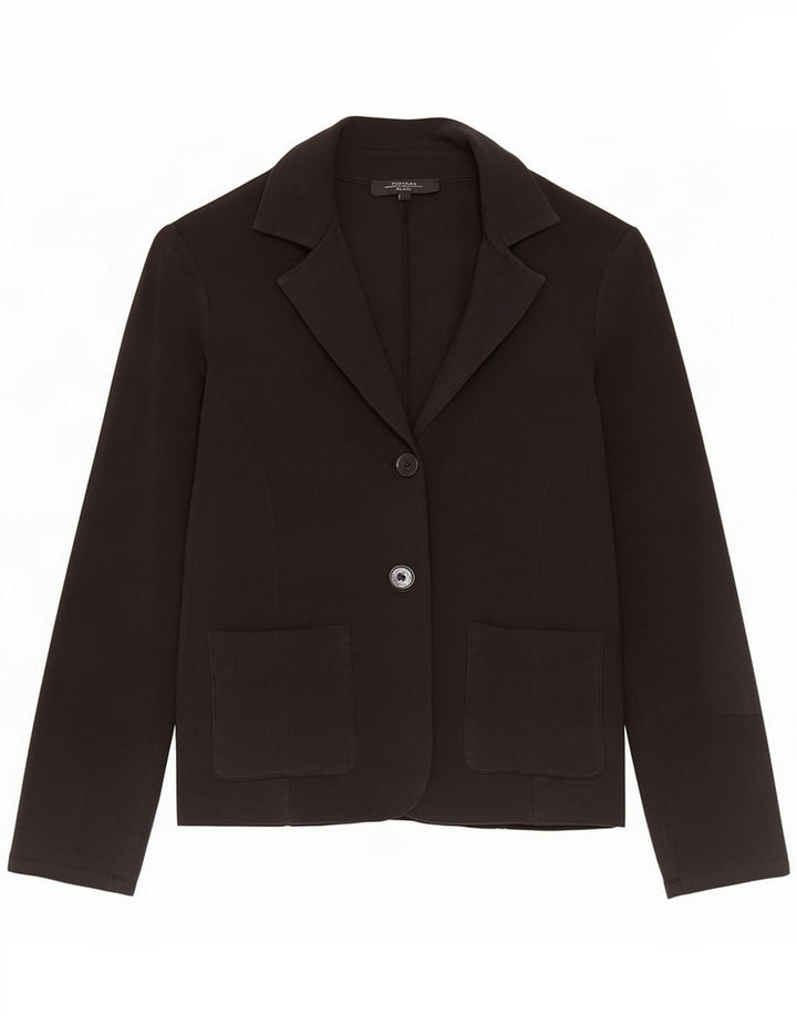 Max Mara Veste blazer week-end à 2 boutons pour femme UK 14 Large Lycra noir