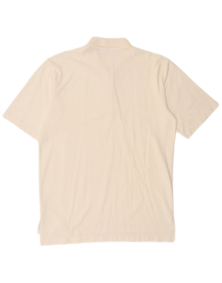 Adidas Mens Polo Shirt IT 50 Medium Off White