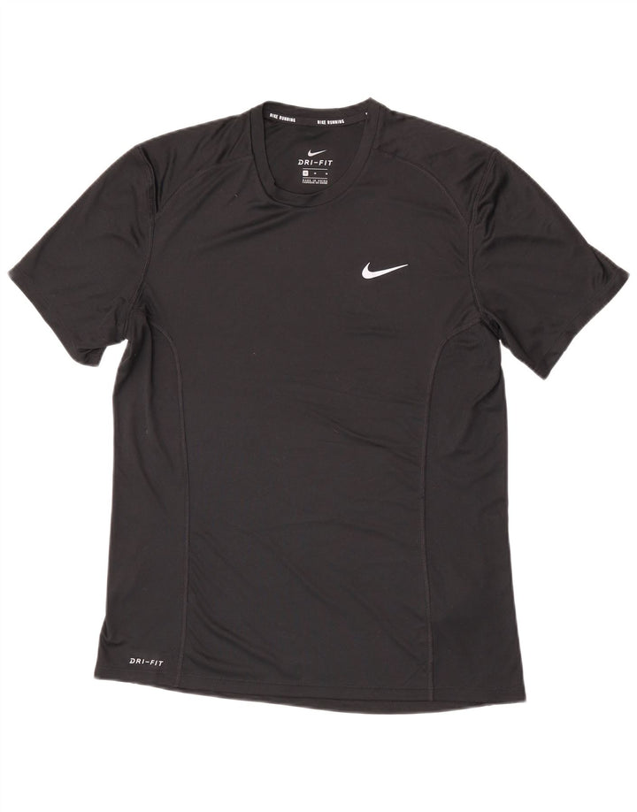 NIKE Dri Fit T-shirt top mellem sort polyester til mænd