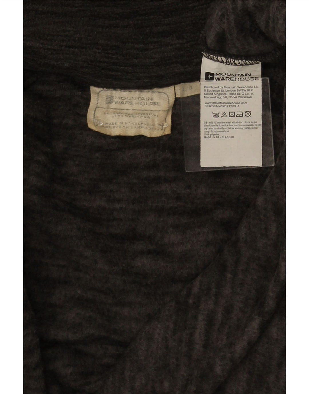 Mountain Warehouse Womens Zip Fleece Jacket UK 16 Large Grey Flecked