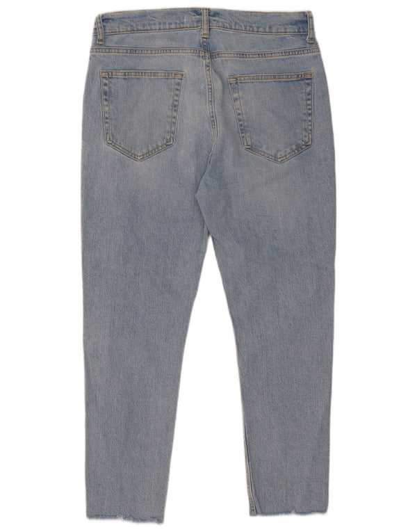 Zara Mens Skinny Cropped Jeans EU 42 Large W32 L25 Algodón Azul