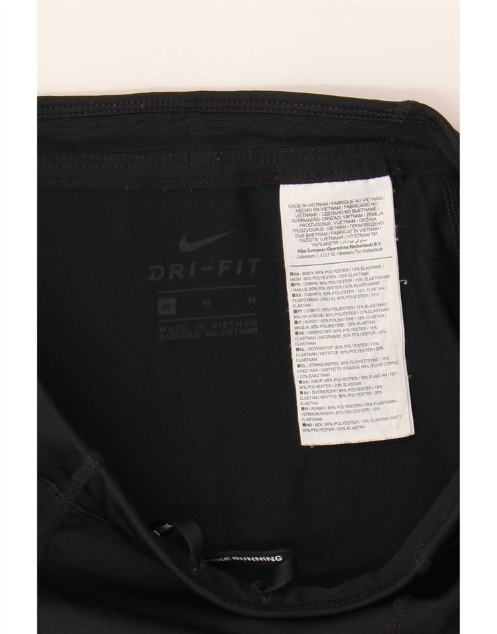 Nike Damen Dri Fit Leggings UK 12 Medium Schwarz Polyester