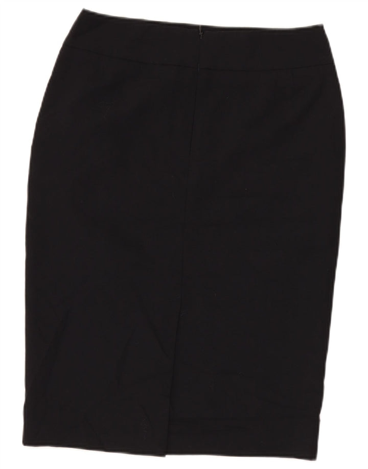 Marks & Spencer Womens Pencil Skirt UK 10 Small W28  Navy Blue Polyester