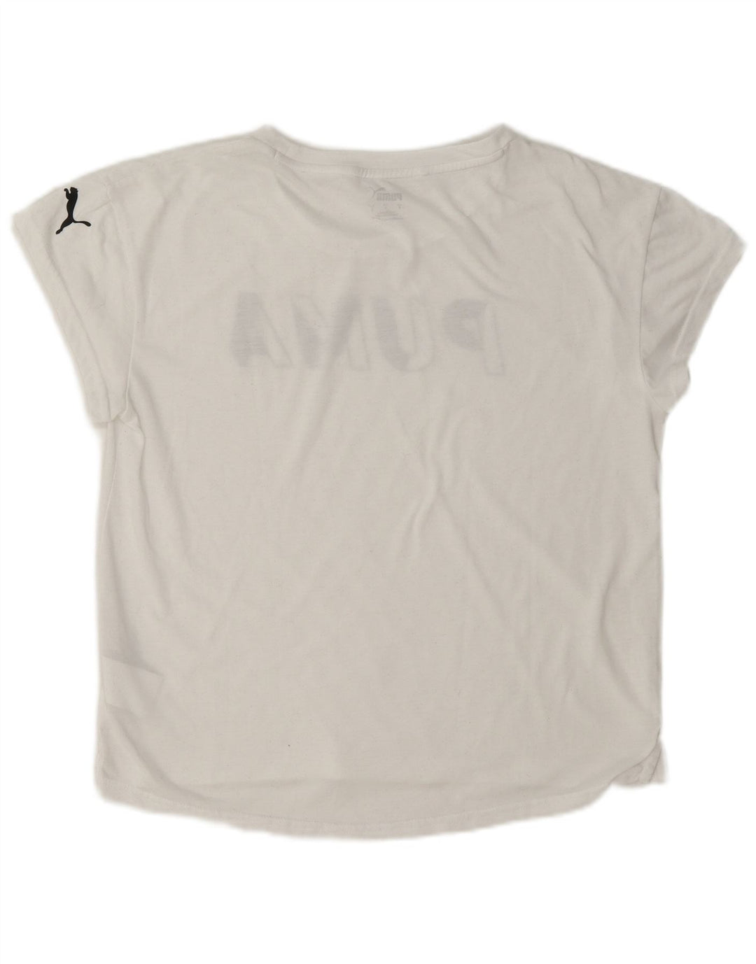Женская футболка с рисунком Puma Top UK 10, маленькая, белый полиэстер