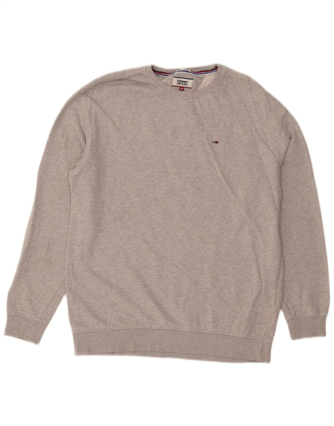 Tommy Hilfiger Mens Relaxed Fit Sweatshirt Jumper Medium Grey Cotton