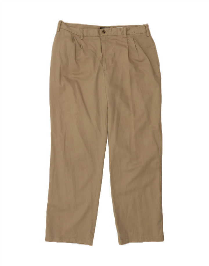 EDDIE BAUER Mens Pegged Chino Trousers W38 L33 Beige Cotton Vintage Eddie Bauer and Second-Hand Eddie Bauer from Messina Hembry 