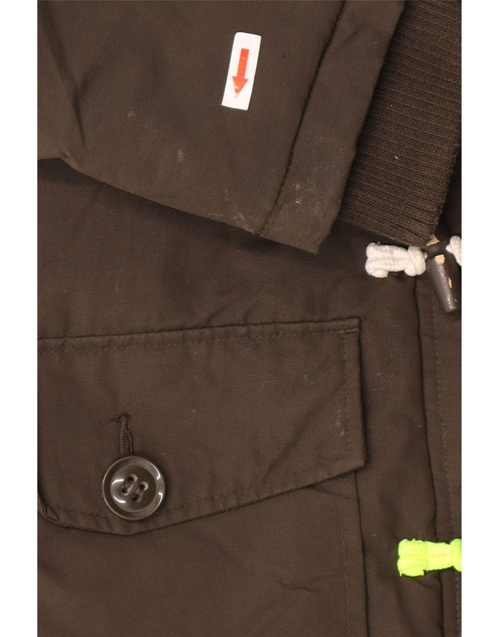 Superdry Womens Hooded Oversized Parka Jacket UK 10 Small Khaki Nylon
