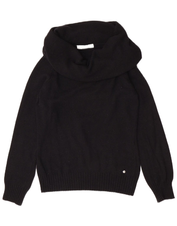 North Sails Womens Roll Neck Jumper Sweater UK 8 Small Black Angora