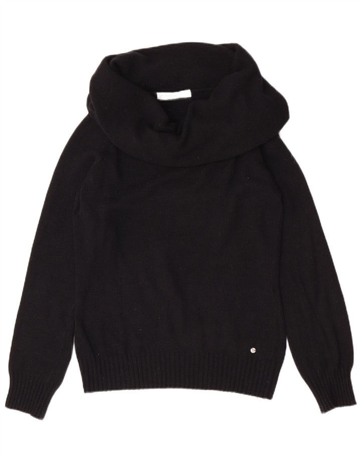 North Sails Womens Roll Neck Jumper Sweater UK 8 Small Black Angora