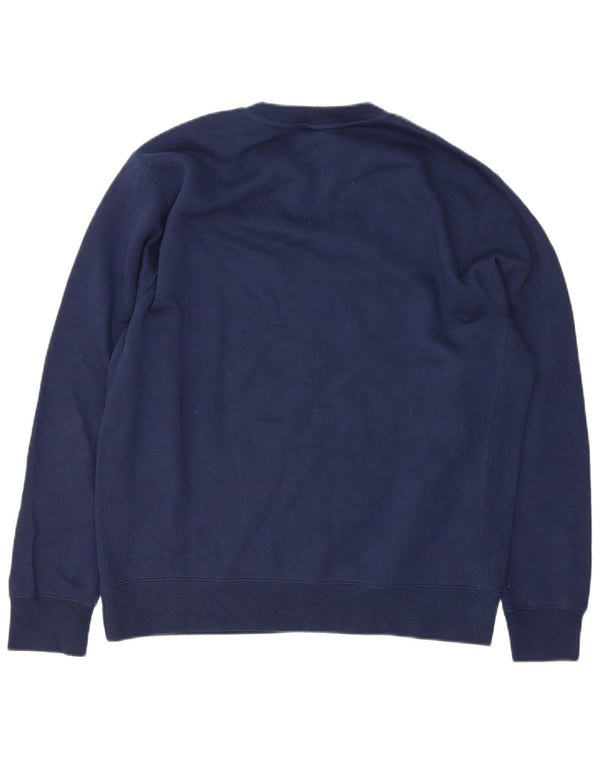 Ανδρικό γραφικό φούτερ Nike Jumper Μεγάλο μπλε ναυτικό βαμβακερό Sports