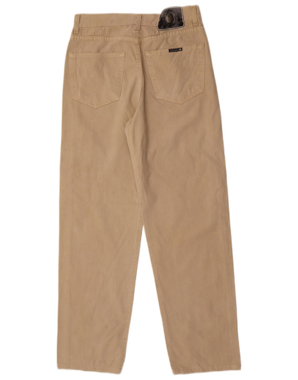 Trussardi Mens High Waist Casual Trousers IT 46 Small W32 L30 Beige Cotton