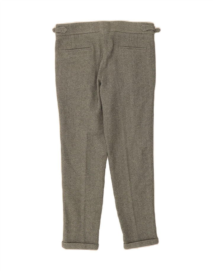 VINTAGE Womens Pegged Casual Trousers W34 L29 Grey Herringbone Vintage Vintage and Second-Hand Vintage from Messina Hembry 