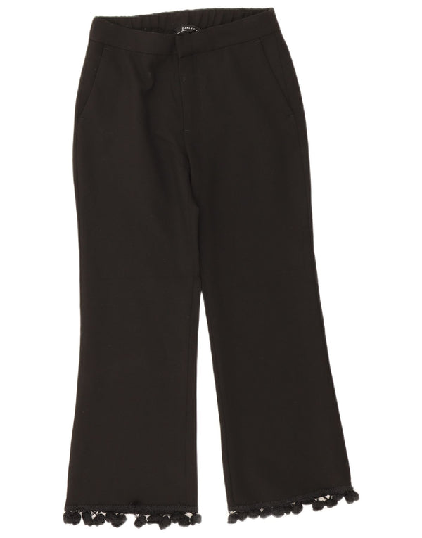 Zara Γυναικείο Bootcut Cropped Παντελόνι XS W24 L24 Μαύρο Πολυεστέρας