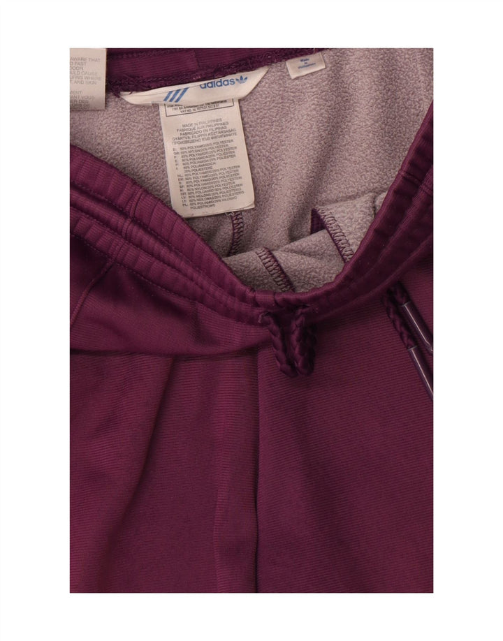 Adidas Womens Tracksuit Trousers UK 14 Medium Burgundy Polyester