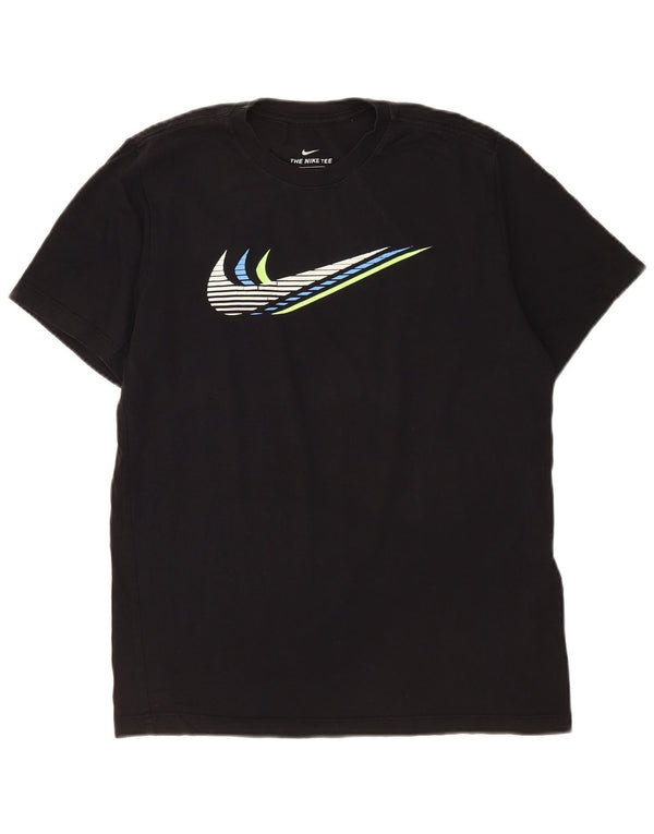 Nike T-shirt graphique pour homme en coton noir moyen